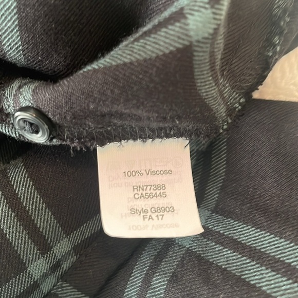 Madewell Surplice Wrap-Front Shirt Palma Plaid Green Soft Weave Size Small - Picture 8 of 8